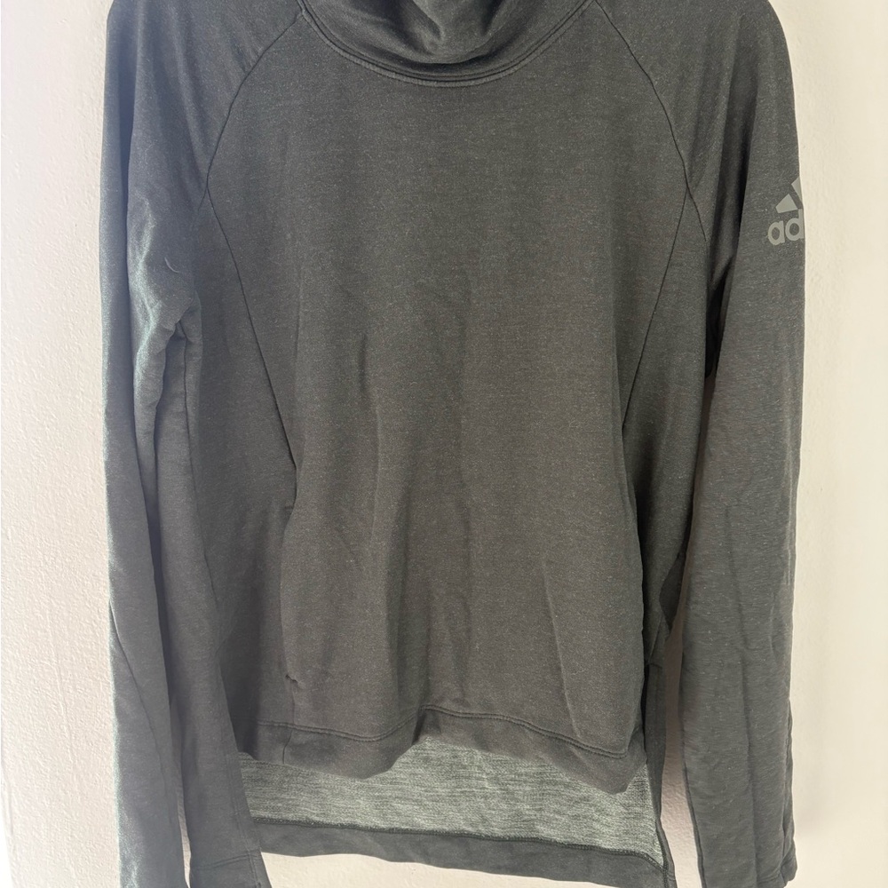 Adidas Olive Green Long Cowl Neck Shirt